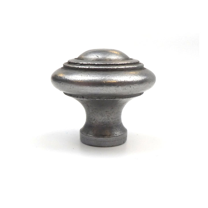Domed Cast Iron Knob With Rings - 32mm Diameter