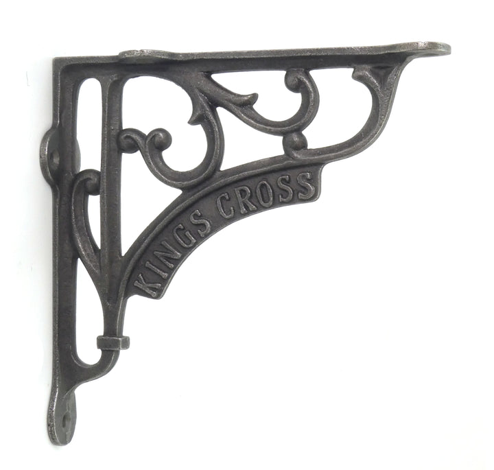 Pair of Antique Cast Iron London Kings Cross Shelf Brackets