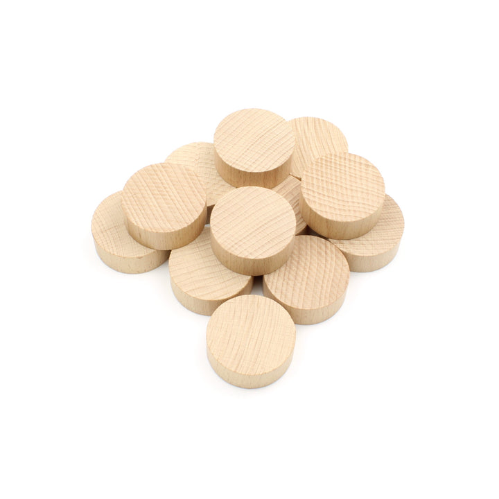 Pack of 12 Birch Wooden Craft Discs - 50mm Diameter