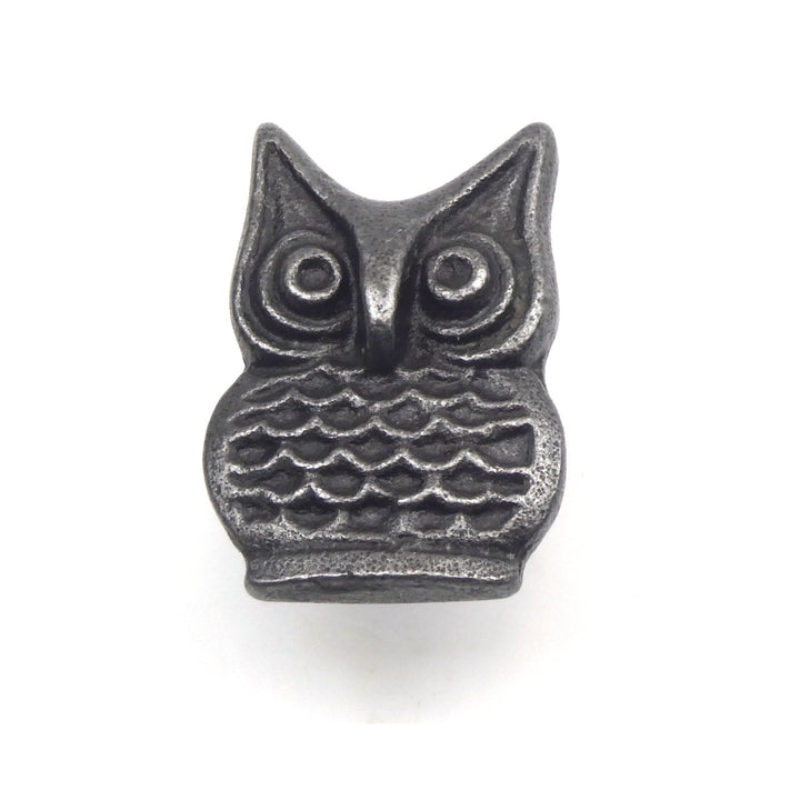 Small Cast Iron Owl Cabinet Knob - Approx 55mm