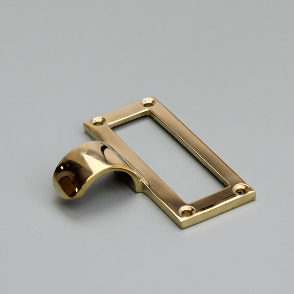 Solid Brass Label Card Frame With Finger Pull Lug 70mm x 60mm