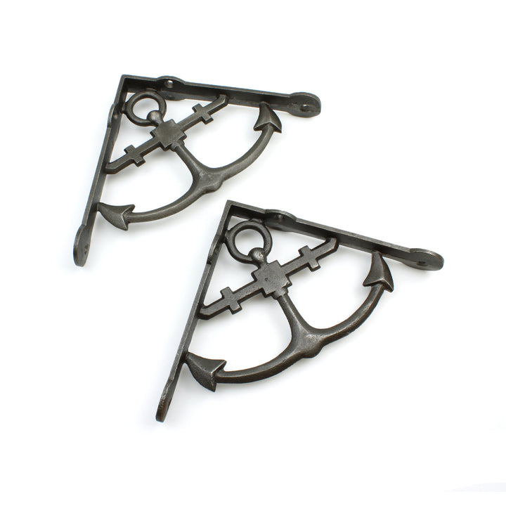 Shelf Kit with Cast Iron Anchor Shelf Brackets and 180mm Shelf