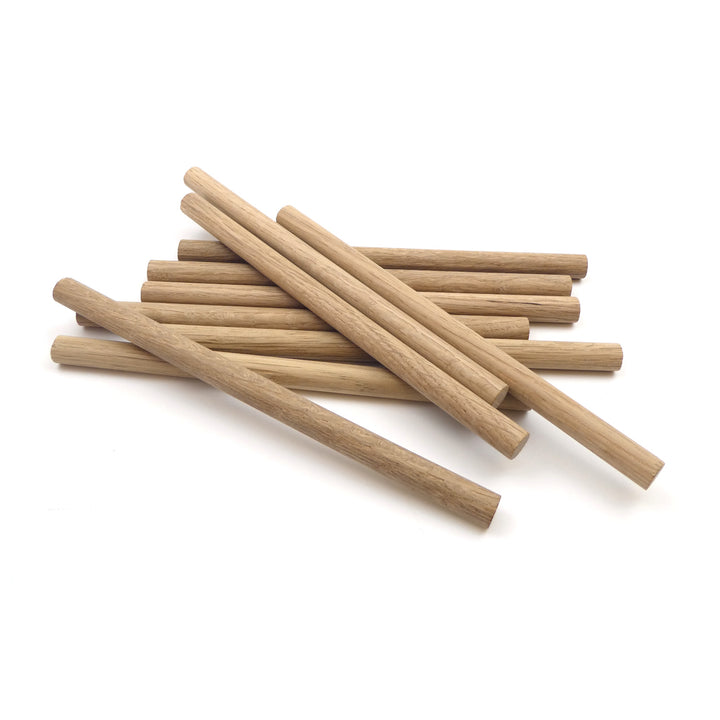 Premium Quality European Oak Dowel 200mm Long (12mm - Pack of 10)