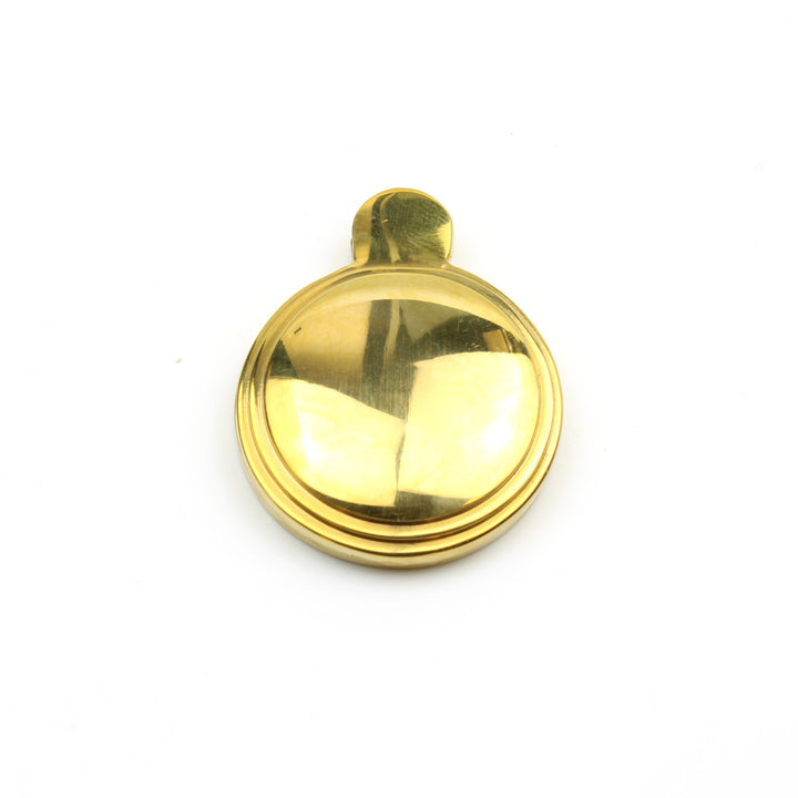 Solid Brass Keyhole Escutcheon with Cover - 35mm