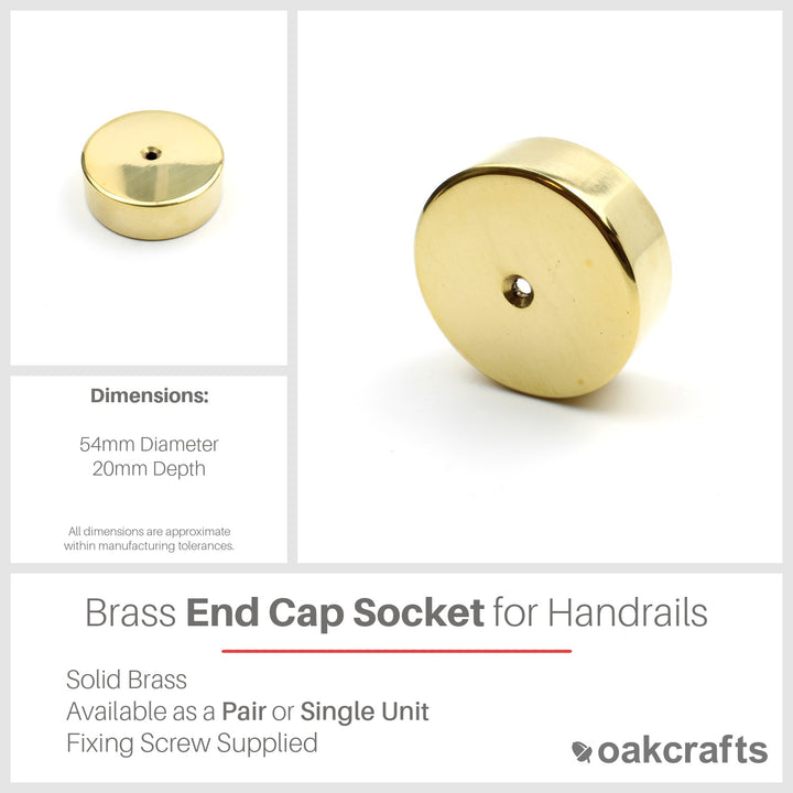 Brass End Cap Socket 54mm
