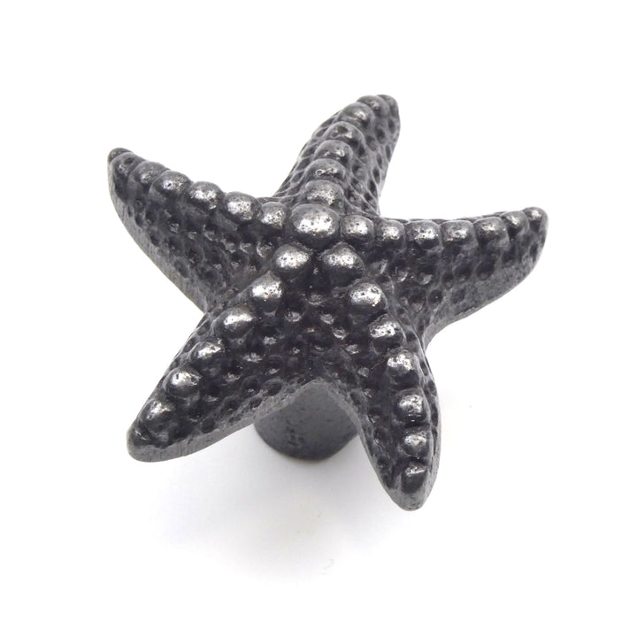 Small Cast Iron Starfish Cabinet Knob - Approx 45mm