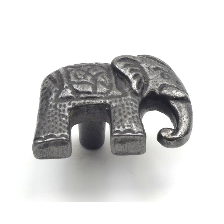 Small Cast Iron Elephant Cabinet Knob - Approx 45mm