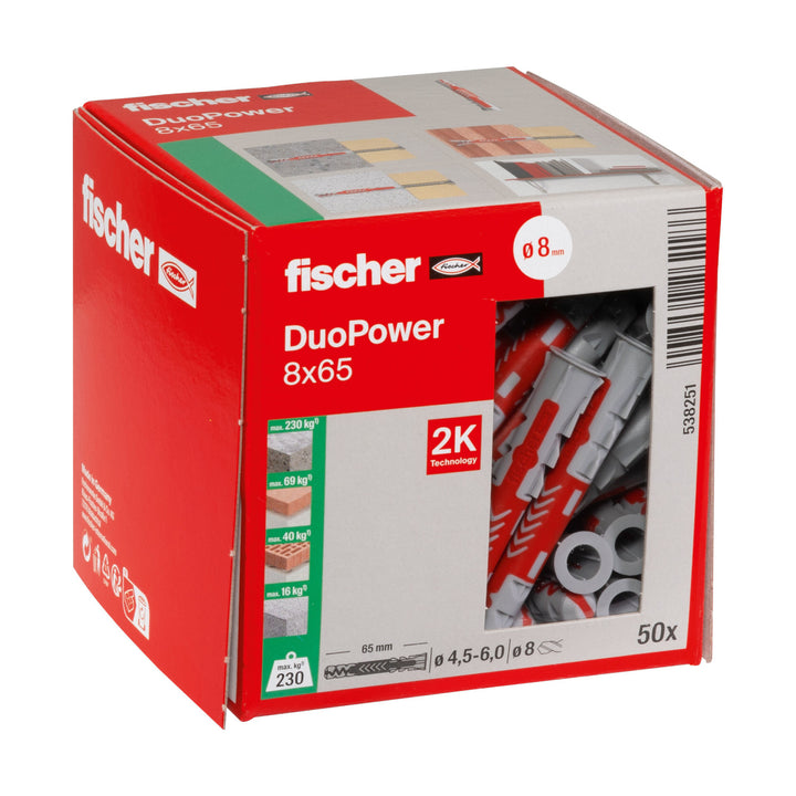Fischer DuoPower 8 x 65 Universal Plug