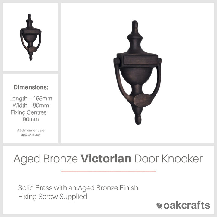 Solid Brass Victorian Door Knocker 150mm