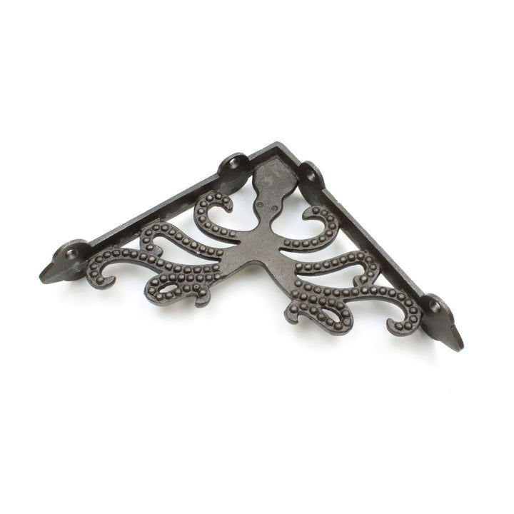 Pair of Antique Cast Iron Octopus Shelf Brackets