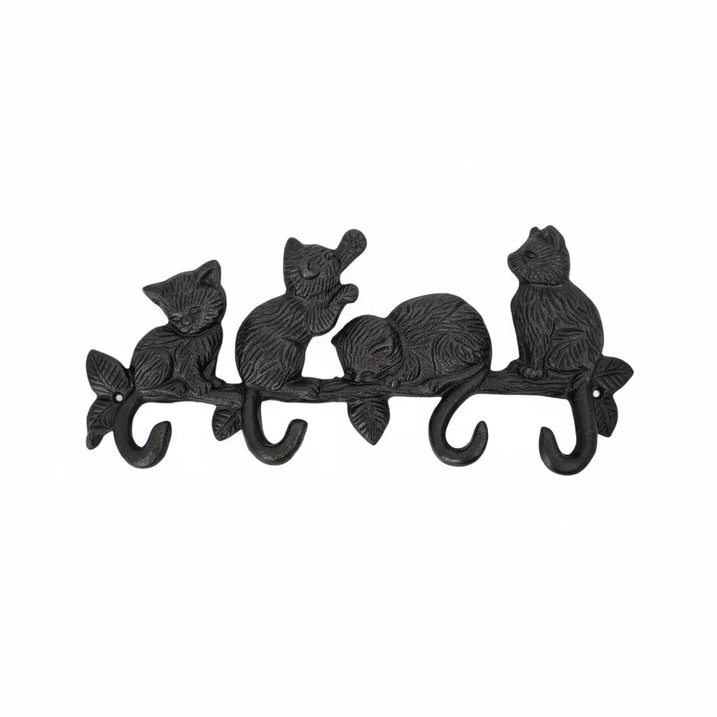 Cast Iron Cats Coat/Key Hook Rail - Unique Home Decor & Organisation ...