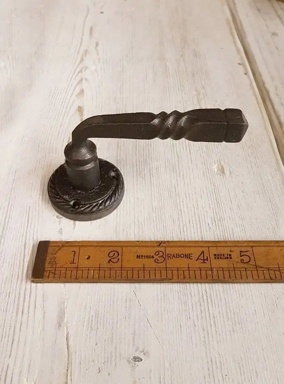 Iron Georgian Twisted Rope Lever Handle - 125mm | Antique Finish ...