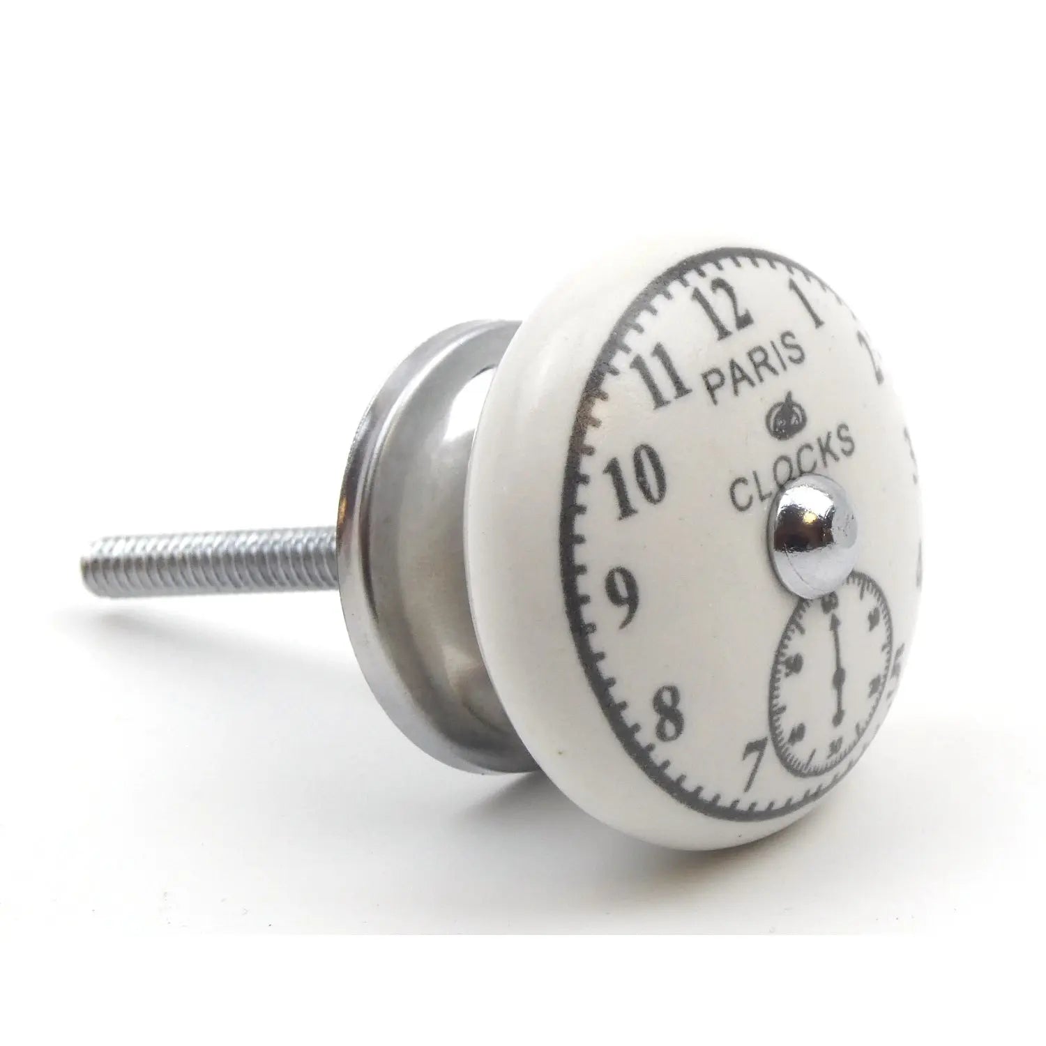 Cabinet Knob - Stylish & Durable Ceramic Paris Clock Face Design ...
