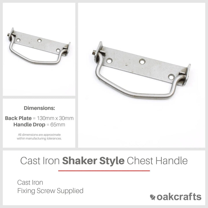 Chest Lifting Drop Handle - Antique Iron 130mm Durable Design – Oakcrafts