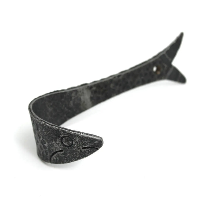 Coat Hook - Hand Forged Antique Iron Fish Design Hook 110mm – Oakcrafts