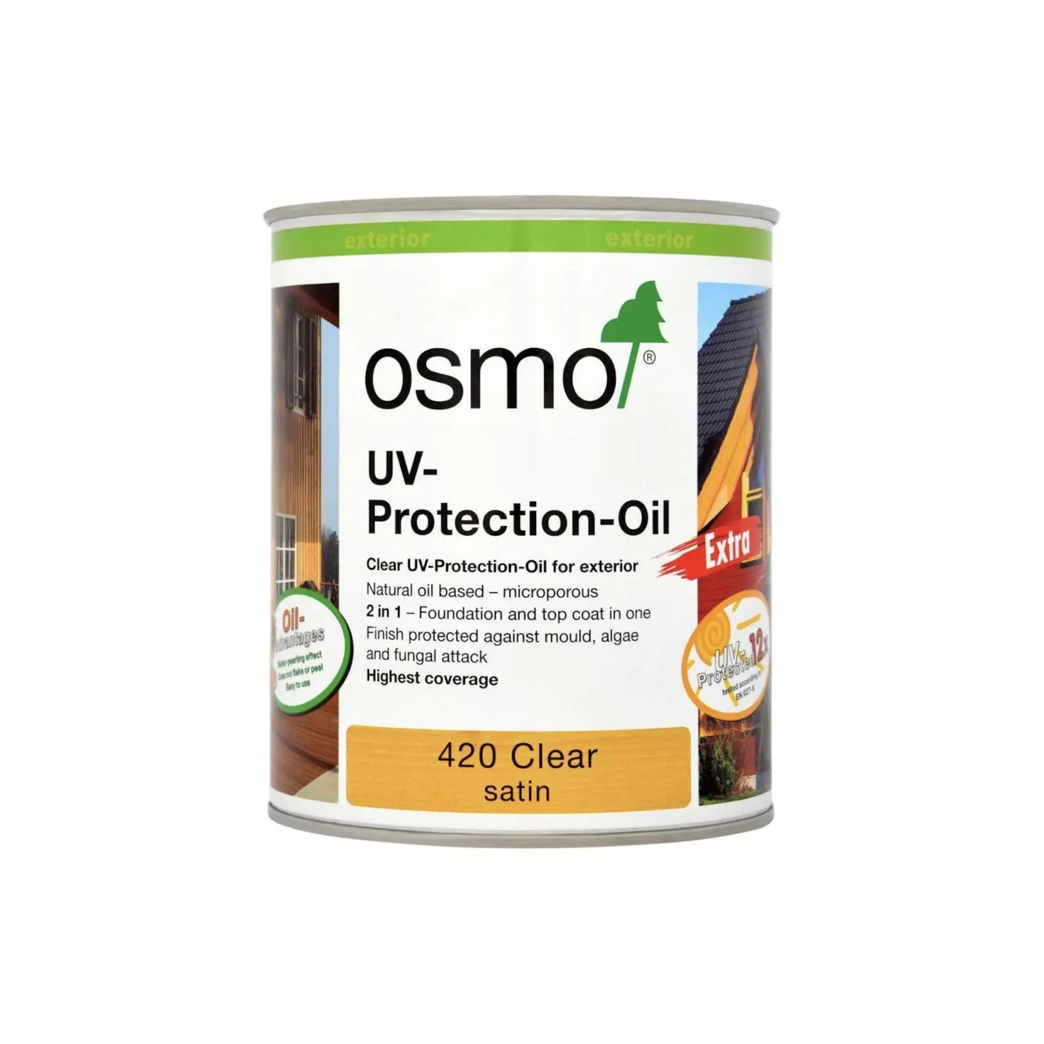 Osmo UV Protection Oil Extra - Clear, Oakcrafts Woodcare