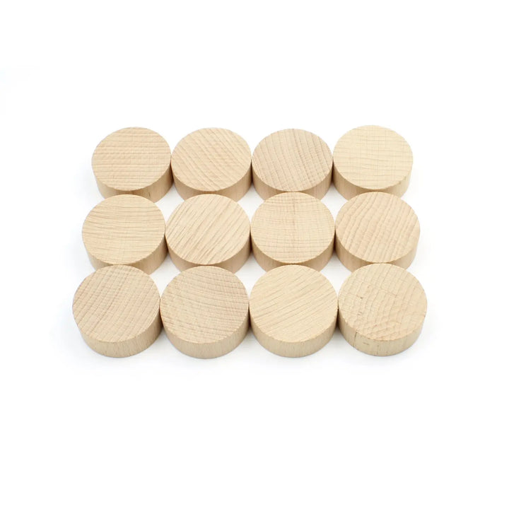 Wooden Craft Discs Pack of 12 - 50mm Quality Birch Discs – Oakcrafts