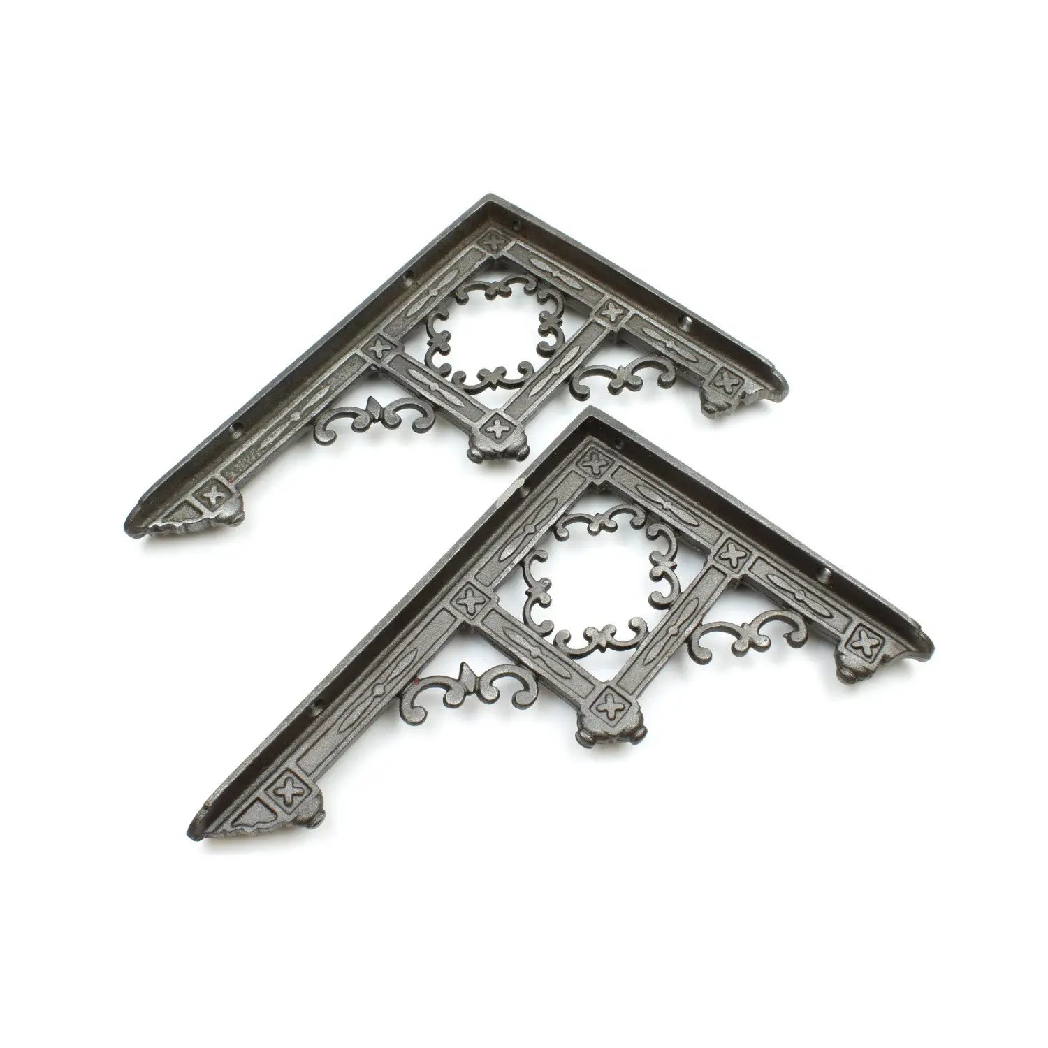 Shelf Brackets - Antique Cast Iron Gothic Temple Pair – Oakcrafts