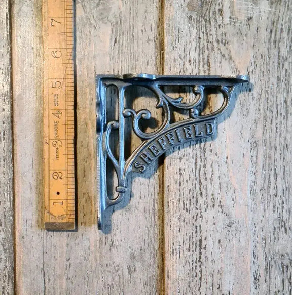 Pair of Antique Cast Iron Victorian Style Sheffield Shelf Brackets ...