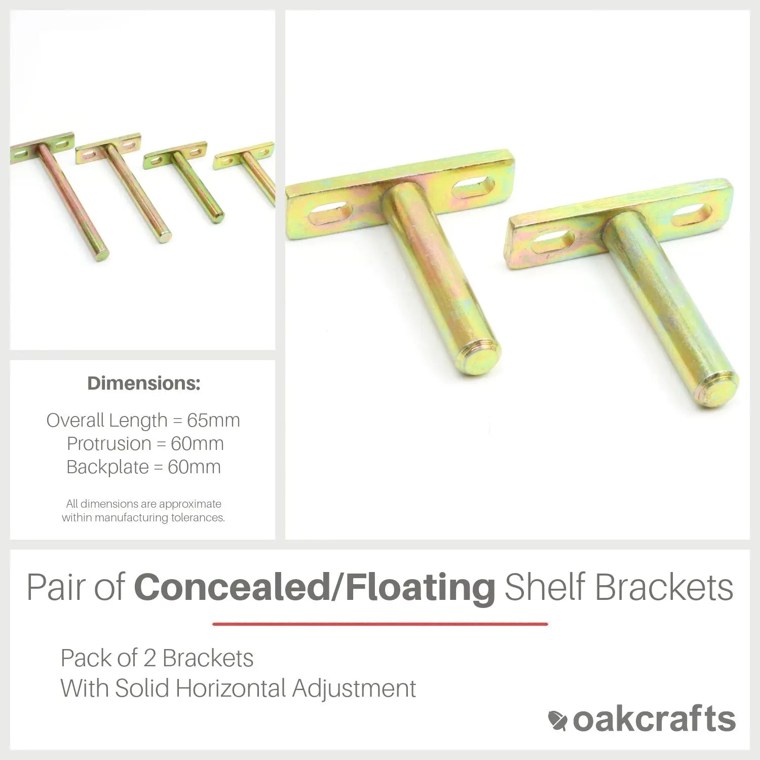Shelf Supports | Concealed Floating Supports with Adjustment – Oakcrafts