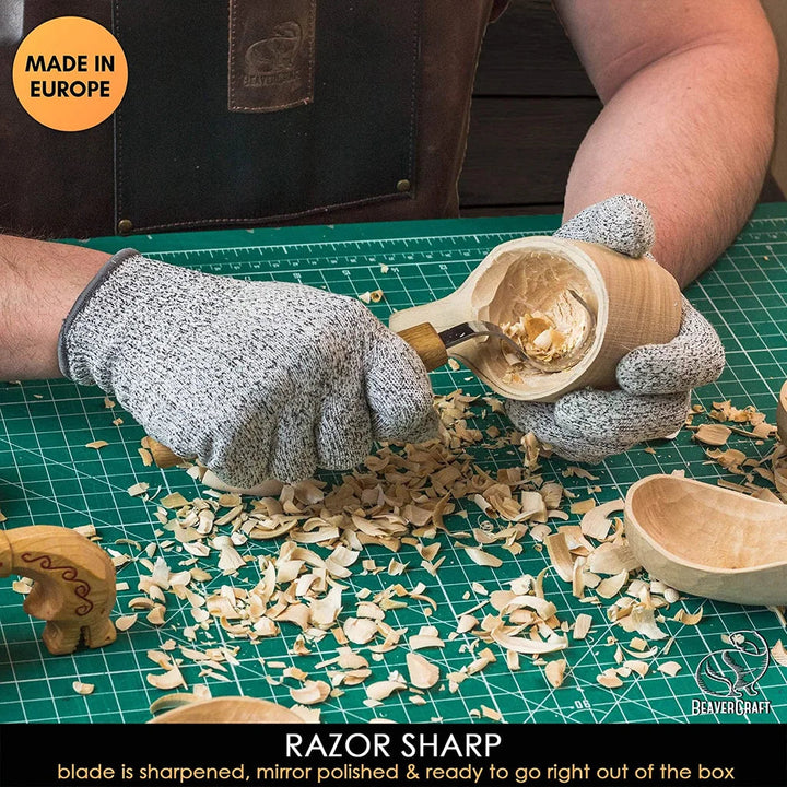 Beavercraft Spoon Carving Knife 30 mm with Oak Handle- SK2OAK