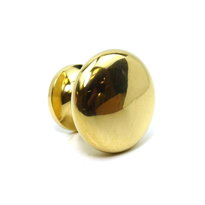 Solid Brass Cabinet Knob - 35mm Diameter