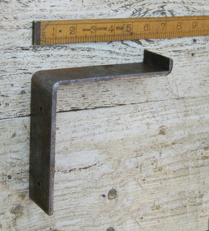 Pair of Utility Heavy Duty Lipped Edge Shelf Brackets - 150mm x 150mm