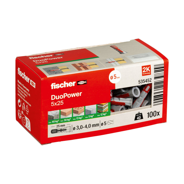 Fischer DuoPower 5 x 25 Universal Plug