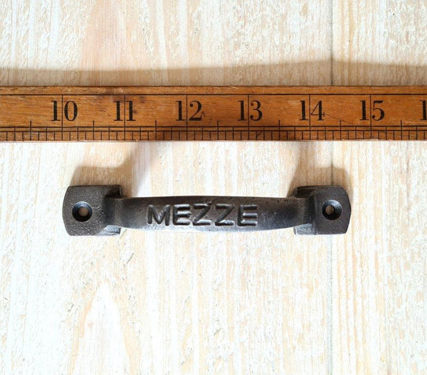 Antique Cast Iron Square D Mezze Handle - 120mm