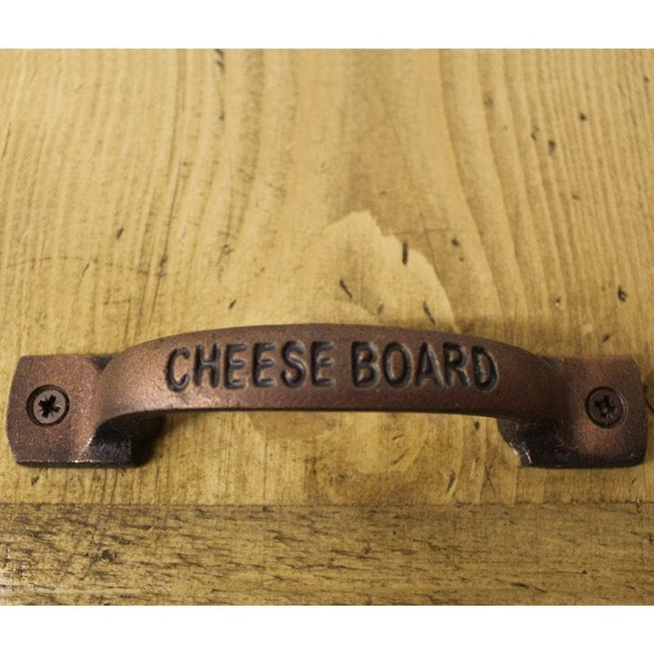 Cast Iron Square D Cheeseboard Handle In Antique Copper Finish - 120mm