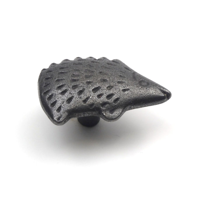 Small Cast Iron Hedgehog Cabinet Knob - Approx 60mm