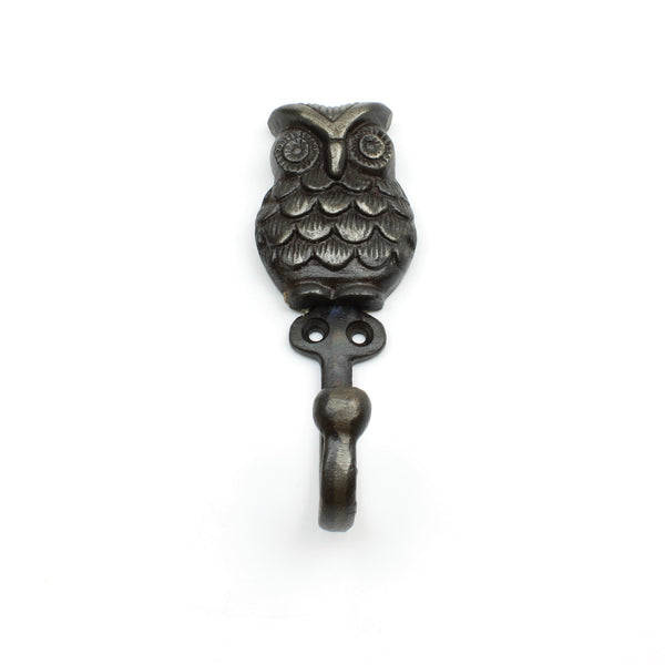 Antique Cast Iron Owl Hook