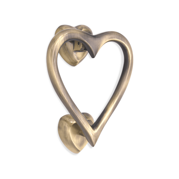 Solid Brass Heart Door Knocker