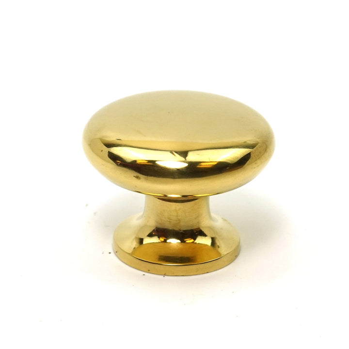 Solid Brass Cabinet Knob - 35mm Diameter