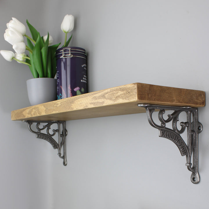 Shelf Kit with Cast Iron Victorian Style Paddington Shelf Brackets and 180mm Shelf