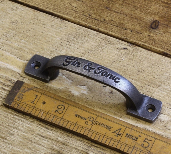 Antique Cast Iron Square D Gin & Tonic Handle - 120mm