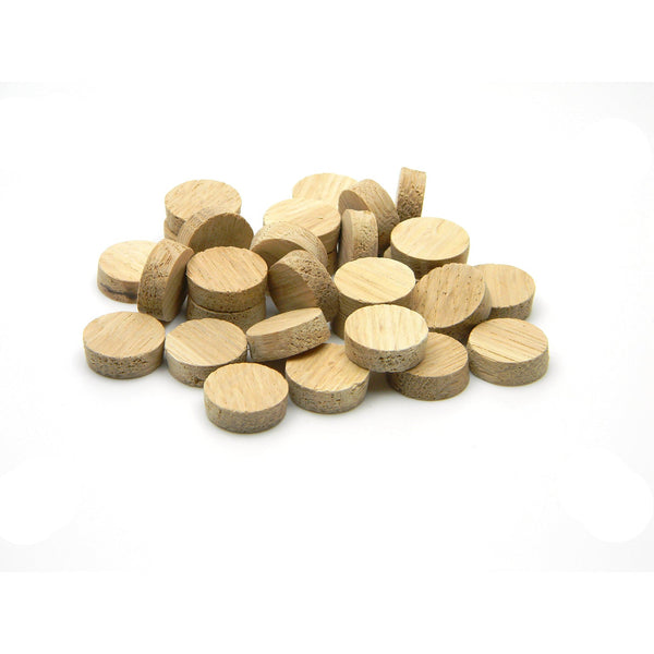 19mm - 3/4" Oak Flat Head Cross Grain Plug