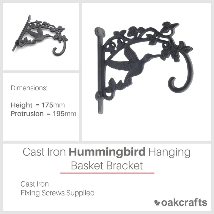 Small Cast Iron Decorative Hanging Basket Bracket
