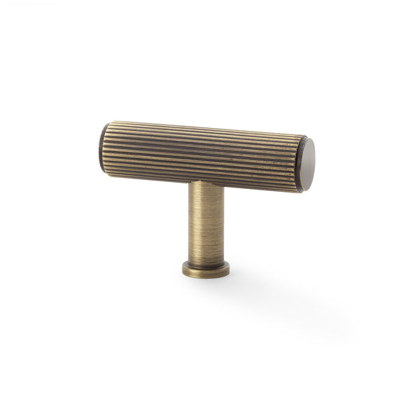 Alexander & Wilks Crispin Reeded T-bar Cupboard Knob