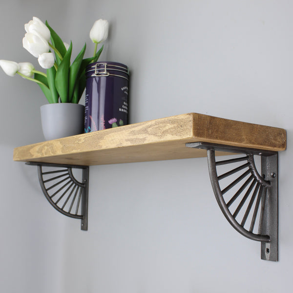 Shelf Kit with Cast Iron Sunrise Shelf Brackets and 180mm Shelf