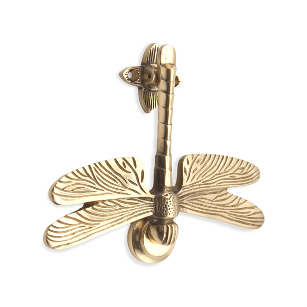 Solid Brass Dragonfly Door Knocker