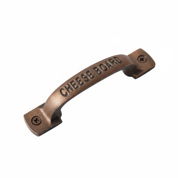 Cast Iron Square D Cheeseboard Handle In Antique Copper Finish - 120mm