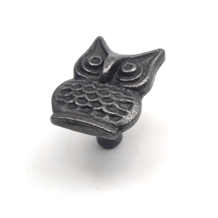 Small Cast Iron Owl Cabinet Knob - Approx 55mm