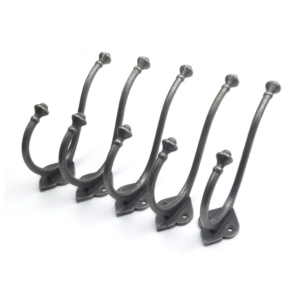 Cast Iron Inglemire Coat Hook - Pack of 5 Hooks