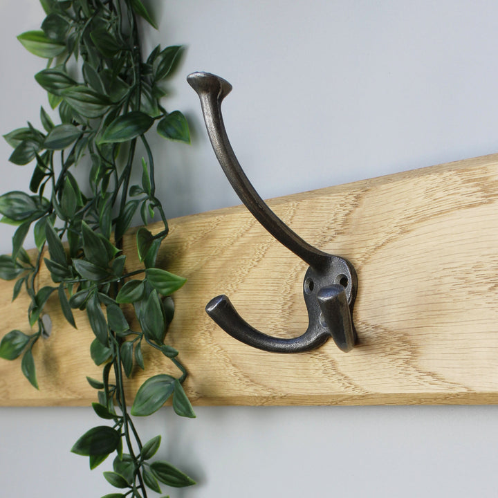 Antique Cast Iron Flat Top Triple Hook - 125mm