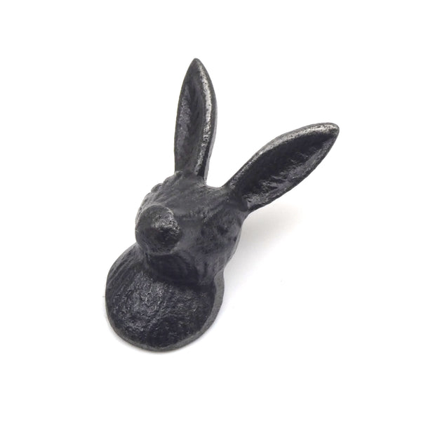 Small Cast Iron Hare Cabinet Knob - Approx 50mm