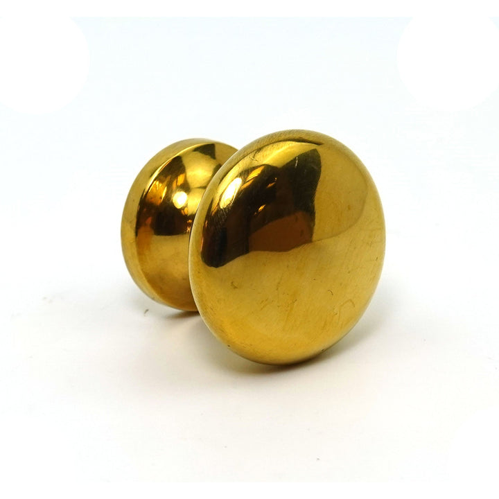 Solid Brass Cabinet Knob - 25mm Diameter