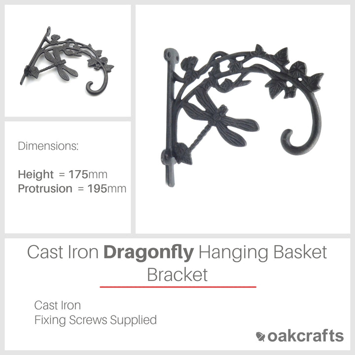Small Cast Iron Decorative Hanging Basket Bracket