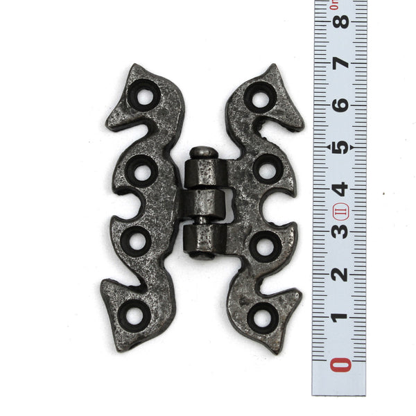 Antique Cast Iron Equal Snake Hinge - 70mm