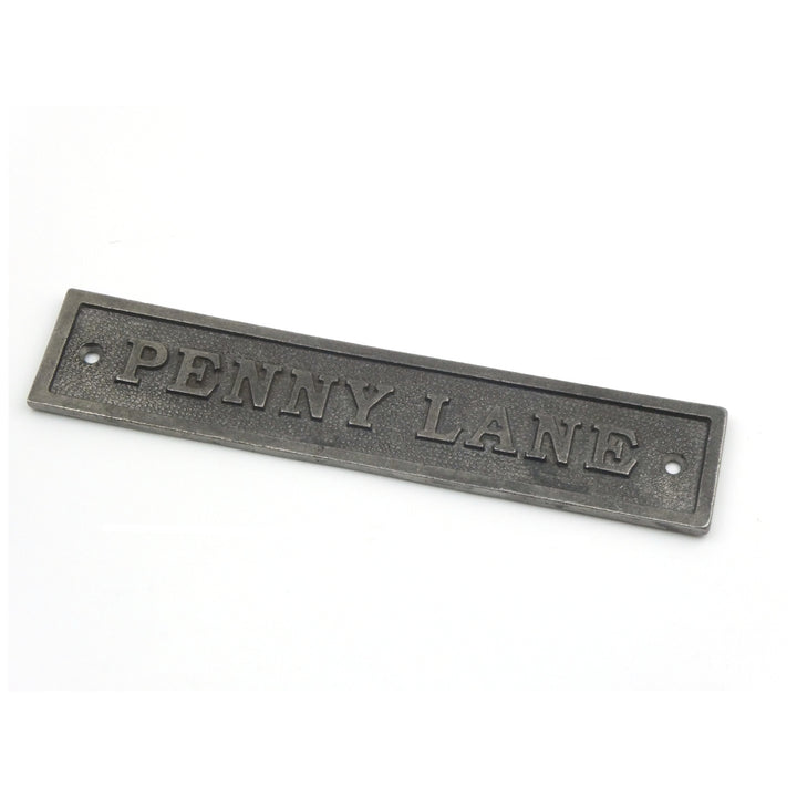 Oakcrafts Cast Iron Penny Lane Sign - 205mm x 40mm
